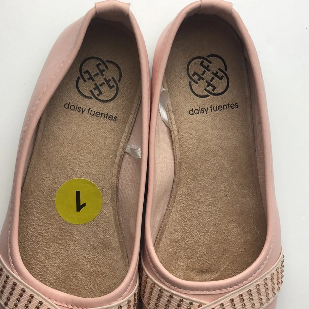 Daisy Fuentes girls ballet flats pink size 1